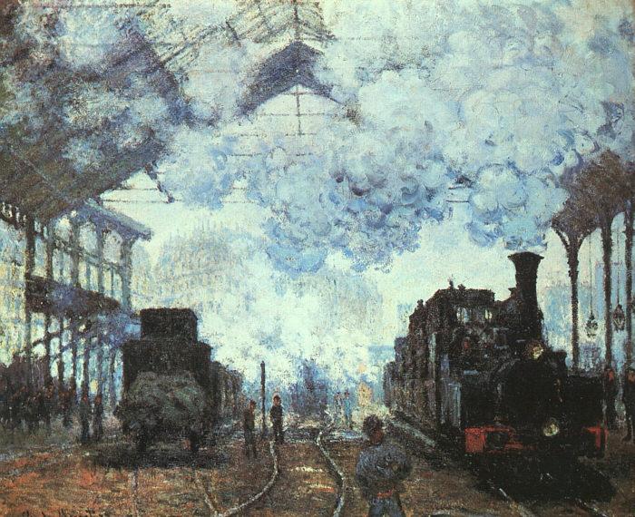 Claude Monet Arrival at St Lazare Station Spain oil painting art